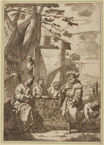 Abraham bewirtet die Engel von Jan Tengnagel