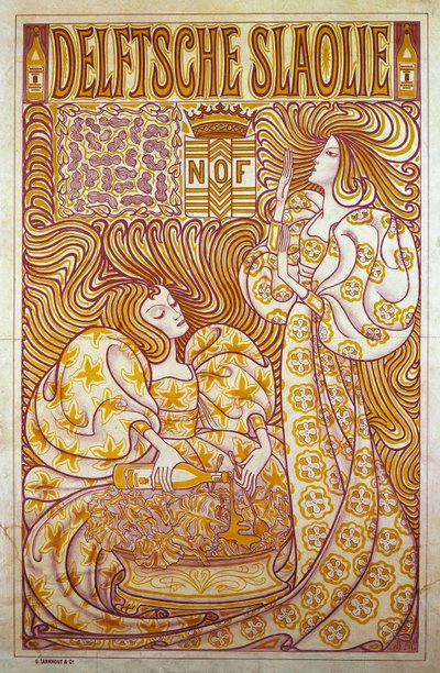 Delftsche Slaolie, Werbeplakat für Salatdressing von Jan Toorop