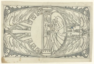 Einbandentwurf für: Louis Couperus, Gott und Götter, 1903 von Jan Toorop