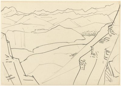 Skizze einer Berglandschaft Monte Generoso von Jan Toorop