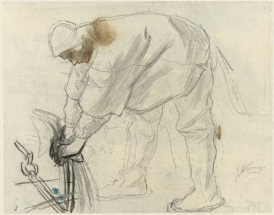 Studie eines Seemanns mit einem Anker von Jan Toorop