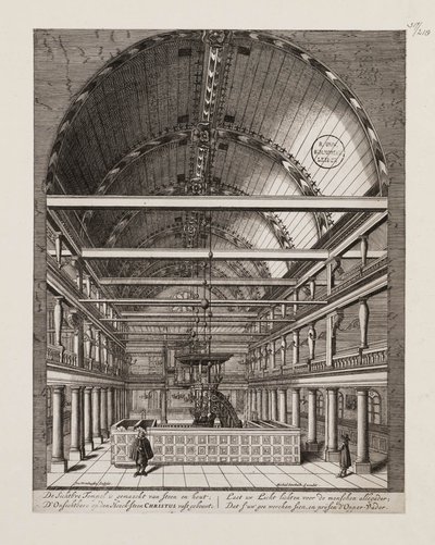 Innenraum der Portugiesischen Synagoge in Amsterdam von Jan Veenhuysen