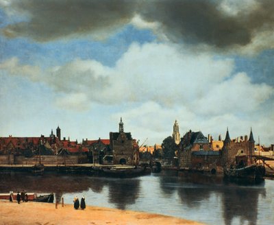 Ansicht von Delft, Niederlande, nach dem Brand, ca. 1658 von Jan Vermeer van Delft