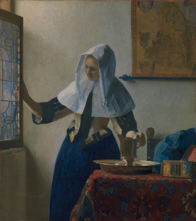Junge Frau mit einem Wasserkrug, ca. 1662 von Jan Vermeer van Delft