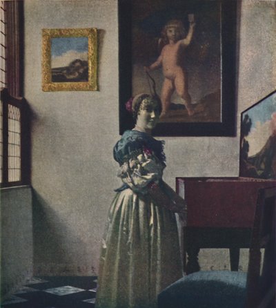 Eine Dame am Virginal stehend, ca. 1670-1672, ca. 1950 von Jan Vermeer van Delft