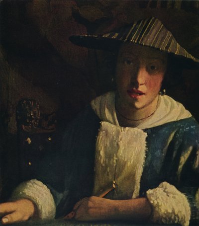Junges Mädchen mit Flöte, ca. 1665-1675 von Jan Vermeer van Delft