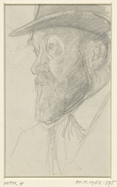 Porträt des Bildhauers Lambertus Zijl von Jan Veth