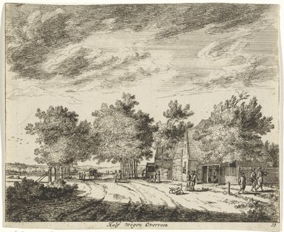 Landschaft auf halbem Weg nach Overveen von Jan Vincentsz. van der Vinne