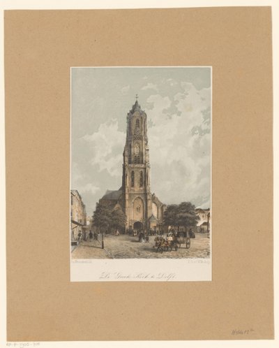 Ansicht der Nieuwe Kerk in Delft von Jan Weissenbruch