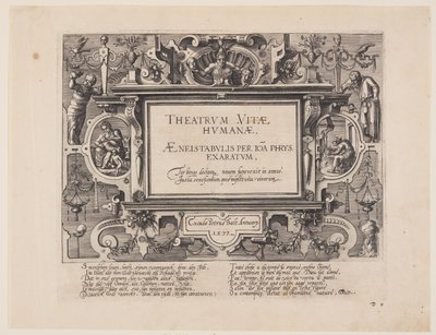 Frontispiz, aus Theatrum Vitae Humanae (Die Lebensalter des Menschen) von Jan Wierix