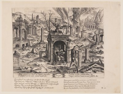 Ruine, aus Theatrum Vitae Humanae (Die Lebensalter des Menschen) von Jan Wierix