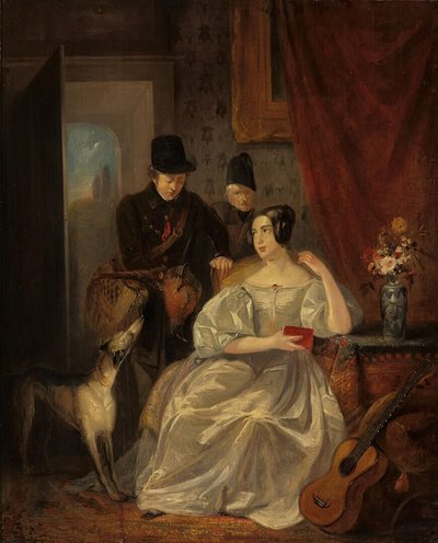 Interieur mit einem von der Jagd heimkehrenden Jäger von Jan Willem Pieneman