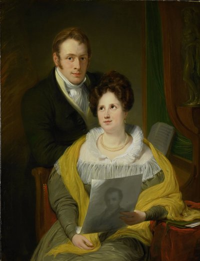 Porträt einer Frau und eines Mannes von Jan Willem Pieneman