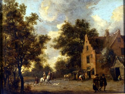 Landschaft und Werkstatt von Marschall Ferrand. Gemälde von Jan Wynants (1630 - 1684). Mailand, Museo del Castello von Jan Wiynants