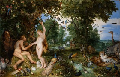Der Garten Eden mit dem Sündenfall, um 1615 von Jan the Elder Brueghel