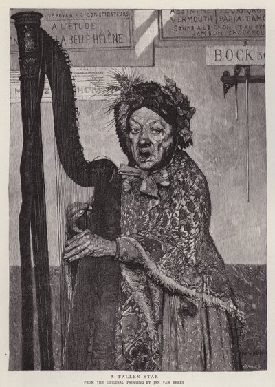 Ein gefallener Stern (Lithografie) von Jan van Beers