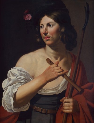 Hirtenjunge mit einem Krummstab und einer Flöte von Jan van Bijlert or Bylert