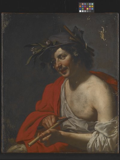 Hirte, der seine Flöte schnitzt von Jan van Bijlert or Bylert
