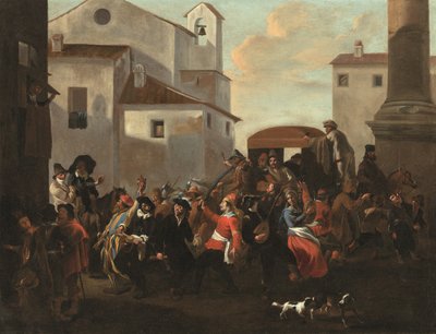 Ein Karneval auf einem römischen Platz von Jan van Bike Miel