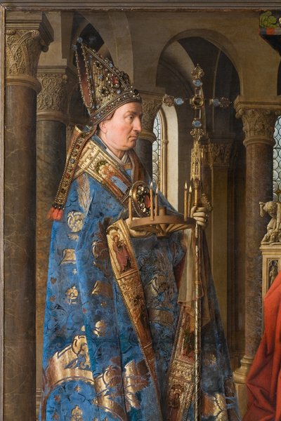 Detail der Jungfrau und Kind mit Kanonikus Joris van der Paele von Jan van Eyck
