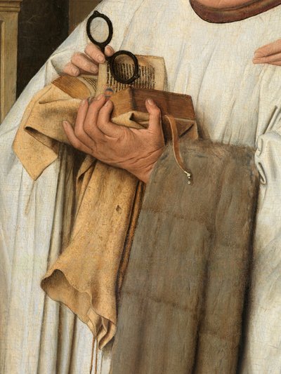 (Detail) der Jungfrau und des Kindes mit Kanonikus Joris van der Paele von Jan van Eyck
