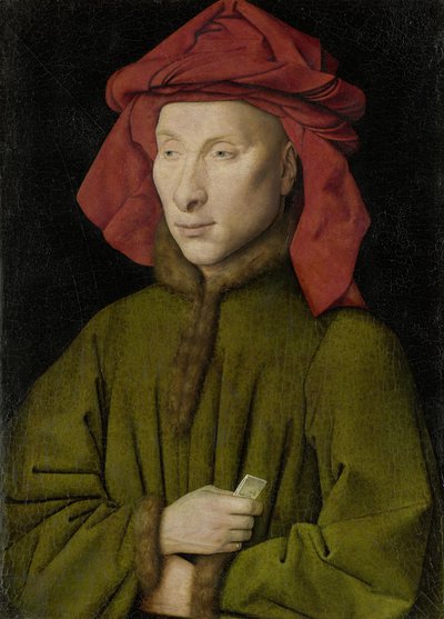 Porträt eines Mannes mit rotem Chaperon von Jan van Eyck