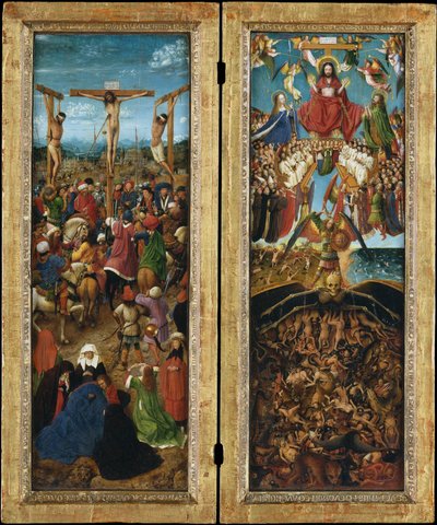 Die Kreuzigung; Das Jüngste Gericht von Jan van Eyck