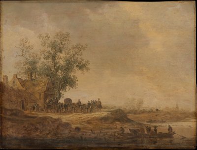 Der Halt vor dem Gasthaus von Jan van Goyen