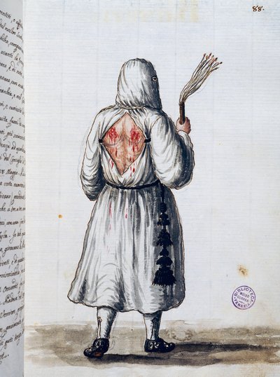 Battuti-Bruderschaft, die 1399 aus dem Norden kam und vom Dogen Antonio Venier in Venedig nicht akzeptiert wurde, Band II, f 88, von Giovanni di Grevembroch oder Grevenbroch (1731-1807) von Jan van Grevenbroeck