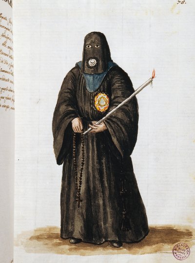 Bruderschaft der Fürbitte des Kreuzes, gegründet in der Kollegiatkirche der Heiligen Dreifaltigkeit in Venedig, Band II, f 75 von Jan van Grevenbroeck