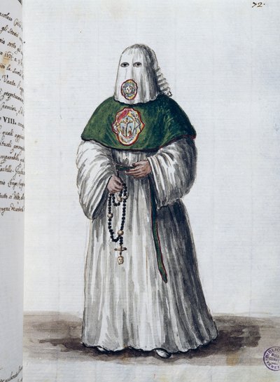 Bruderschaft des Suffragiums Christi, gegründet in der Kirche San Giovanni in Oleo in Venedig, vereinigt mit der Bruderschaft von San Rocco in Rom im Jahr 1621, Band II f 72 von Jan van Grevenbroeck