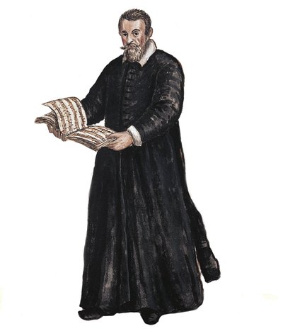 Porträt von Claudio Monteverdi - Porträt von Claudio Monteverdi (1567-1643) italienischer Komponist nach einer Zeichnung von Jan van Grevenbroeck (oder Giovanni Grevembroch) (1731-1807) von Jan van Grevenbroeck
