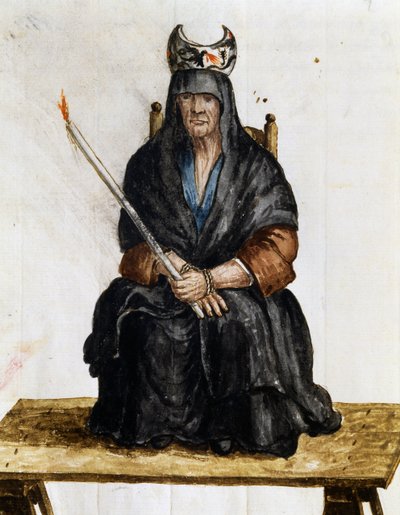 Zauberin, Illustration aus Kostüme der Venezianer fast jeden Alters, sorgfältig gesammelt und im 18. Jahrhundert gemalt, Giovanni di Grevembroch (1731-1807) von Jan van Grevenbroeck