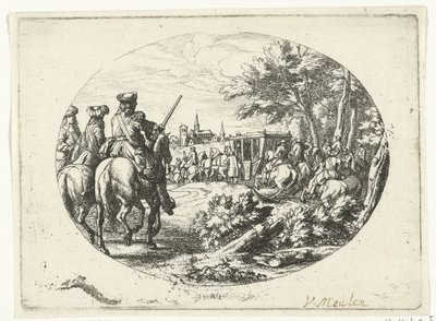 Belegering van een stad von Jan van Huchtenburg
