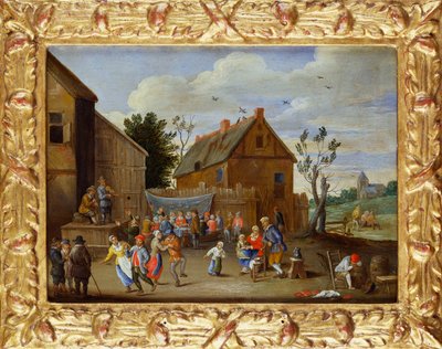 Ein Hochzeitsfest in einem Hof eines Gasthauses von Jan van Kessel