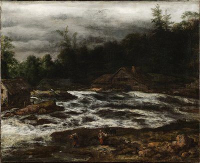 Berglandschaft mit Wasserfall von Jan van Kessel d.Æ.
