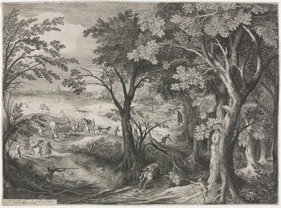 Landschaft mit Reisenden, die von einer Räuberbande angegriffen werden von Jan van Londerseel