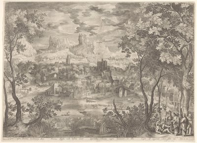 Landschaft mit Christus, der einen Dämon bei einem stummen Mann austreibt von Jan van Londerseel