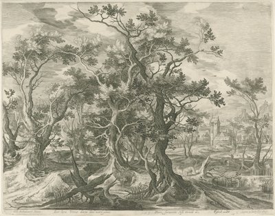 Landschaft mit einem von einem Löwen zerrissenen Propheten aus Juda von Jan van Londerseel