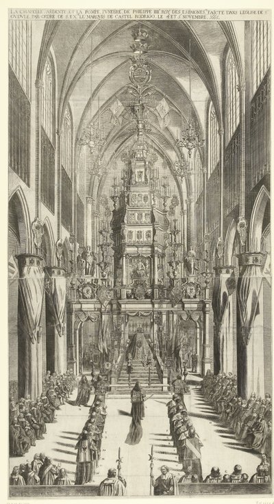 Totenmesse für Philipp IV. in Brüssel, 1665 von Jan van Troyen