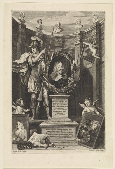 Porträt von Erzherzog Leopold Wilhelm von Österreich als Kunstsammler von Jan van Troyen