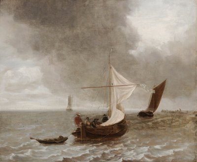 Segelboote im Wind von Jan van de Cappelle