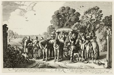 Luft, Platte zwei aus Die vier Elemente von Jan van de Velde II