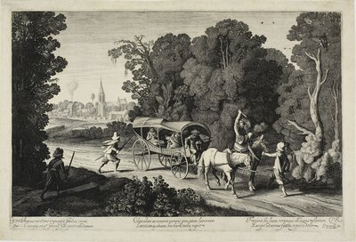Räuber greifen eine Kutsche an von Jan van de Velde II