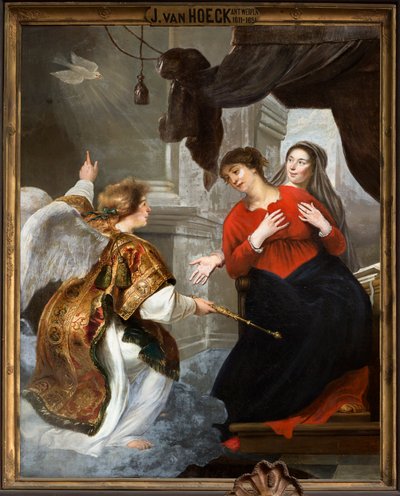 Pfarrkirche (Parochiekerk Onze-Lieve-Vrouw). Innenansicht. Gemälde. von Jan van den Hoecke