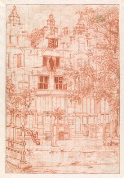 Nach einem Brand auf der Herengracht im Jahr 1683 von Jan van der Heyden
