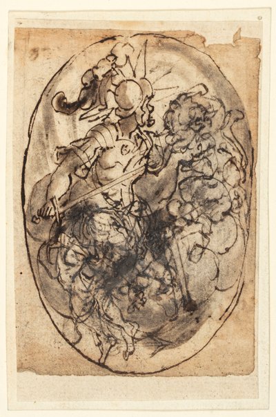 Entwurf für ein Kamee von Jan van der Straet, called Stradanus