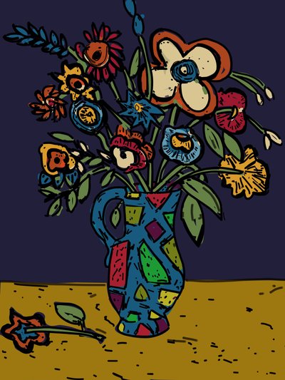 Blumen in einem lauten Krug, 2012 von Jane Willingale