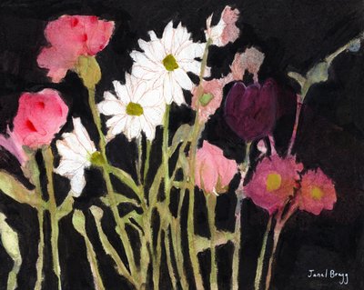 Blumen mit Gänseblümchen, ca. 2024 von Janel Bragg