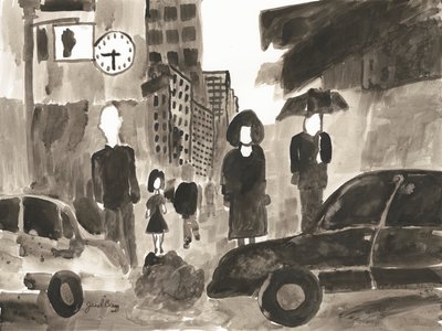 Manhattan Abstrakt I von Janel Bragg